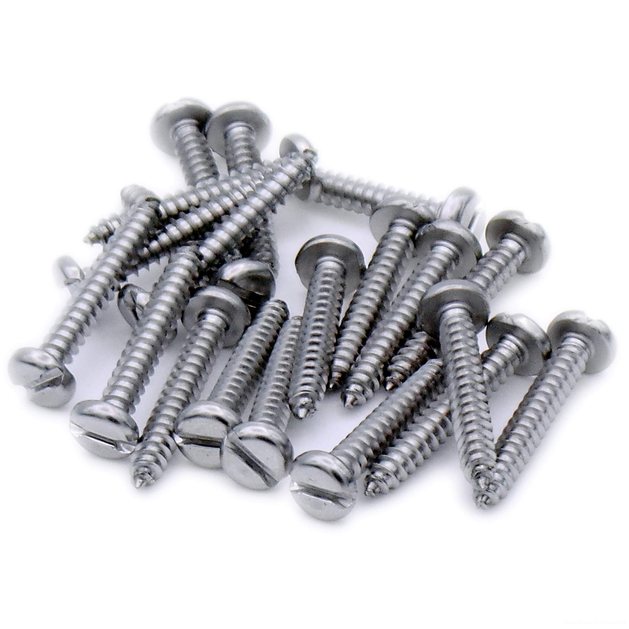 Singularity Supplies No.2 X 0.625 (2.2Mm X 16Mm) Slot Pan Self-Tapping Screw - Stainless Steel (A2) (Pack Of 20)