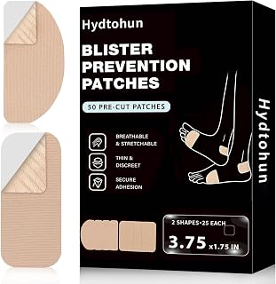 Flexible Moleskin Blister Pads, 50 Pcs Cotton Linen Anti-Friction