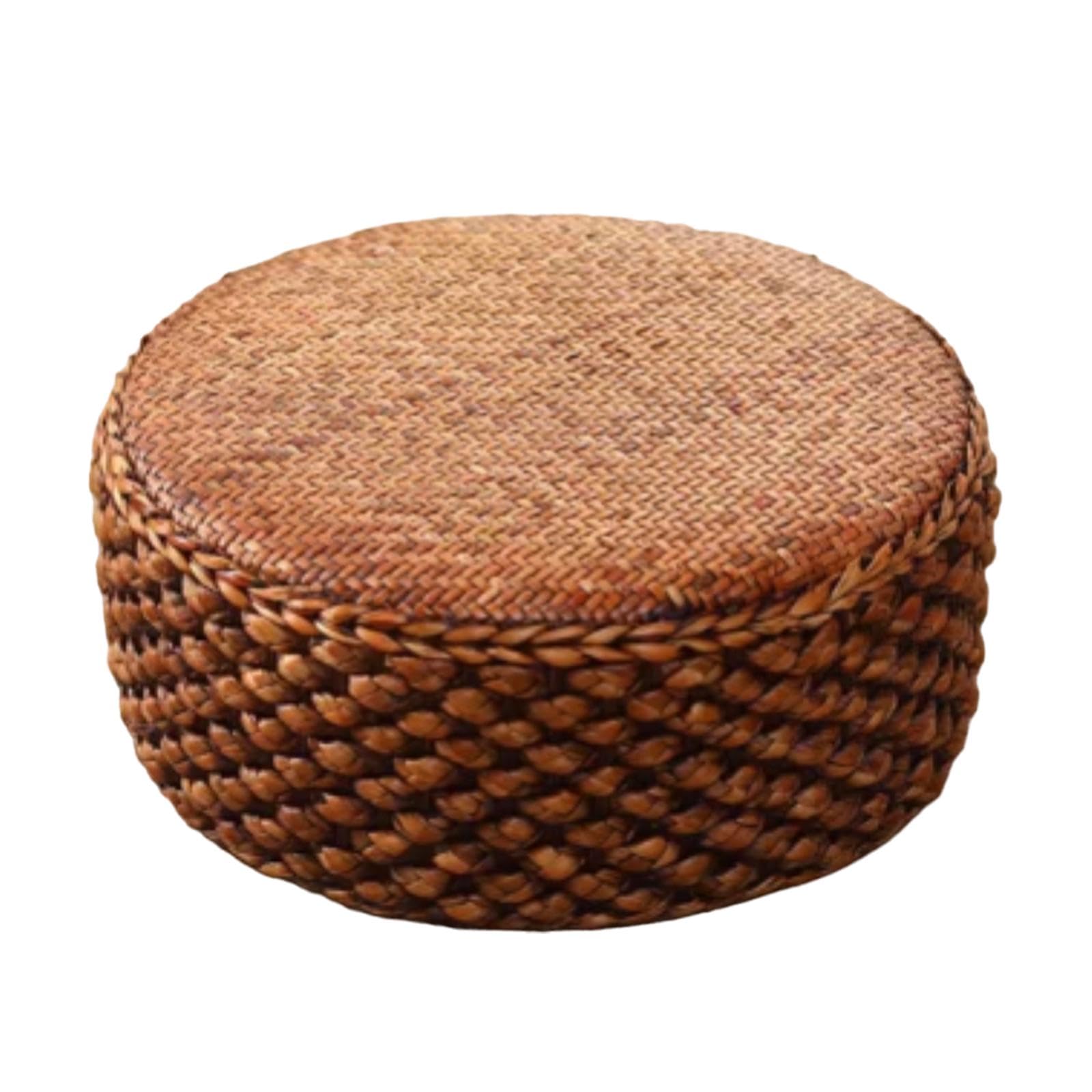 Coussin de sol rotan Tatami café de diamètre standard pour assise au salon