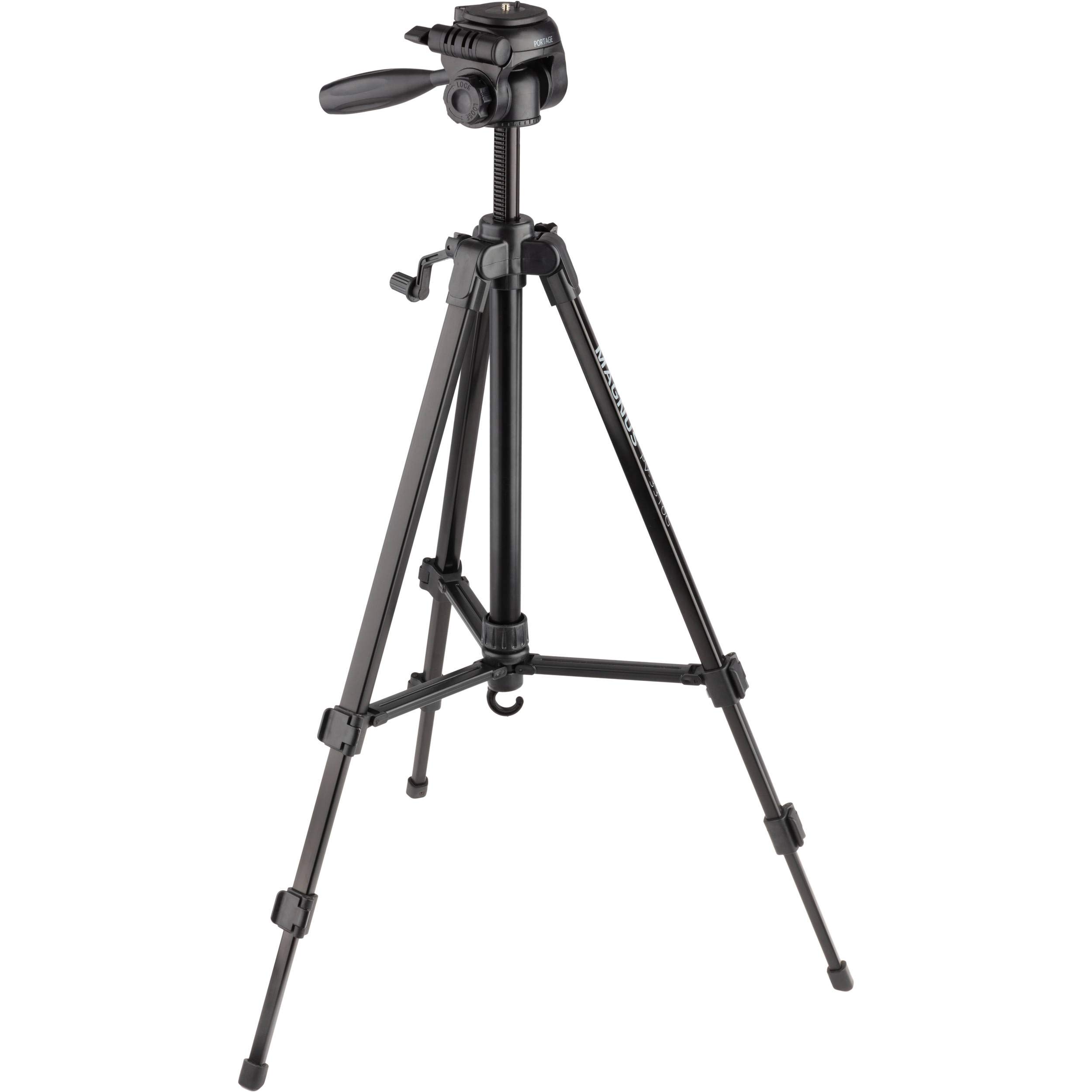 magnus pv-3310g photo/video tripod with geared center column