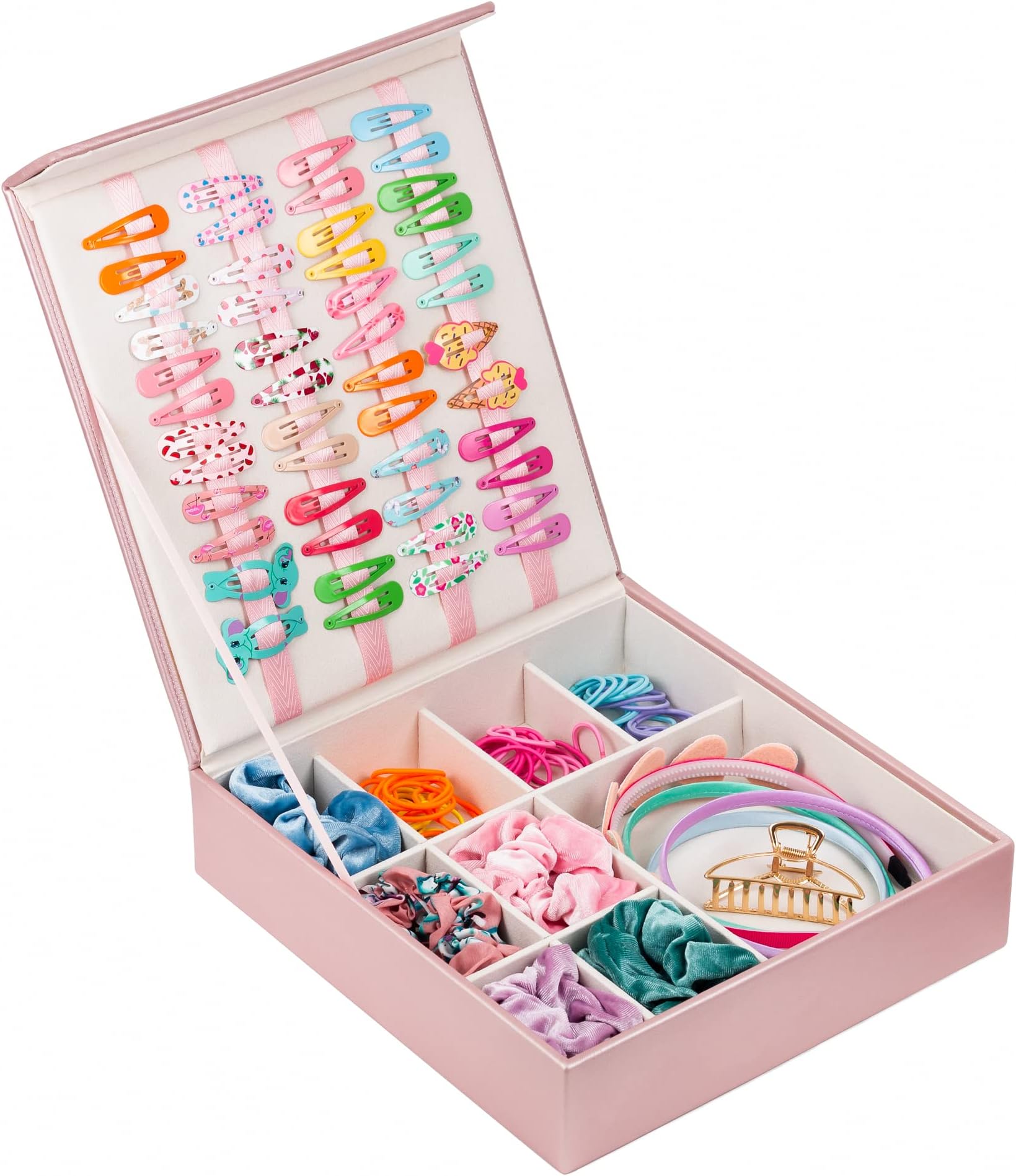 Generic Stylish Girls Hair Accessories Storage Box Hair Clip Holder Accessories Organiser 29 cm x 27 cm x 6.5 cm for Girls