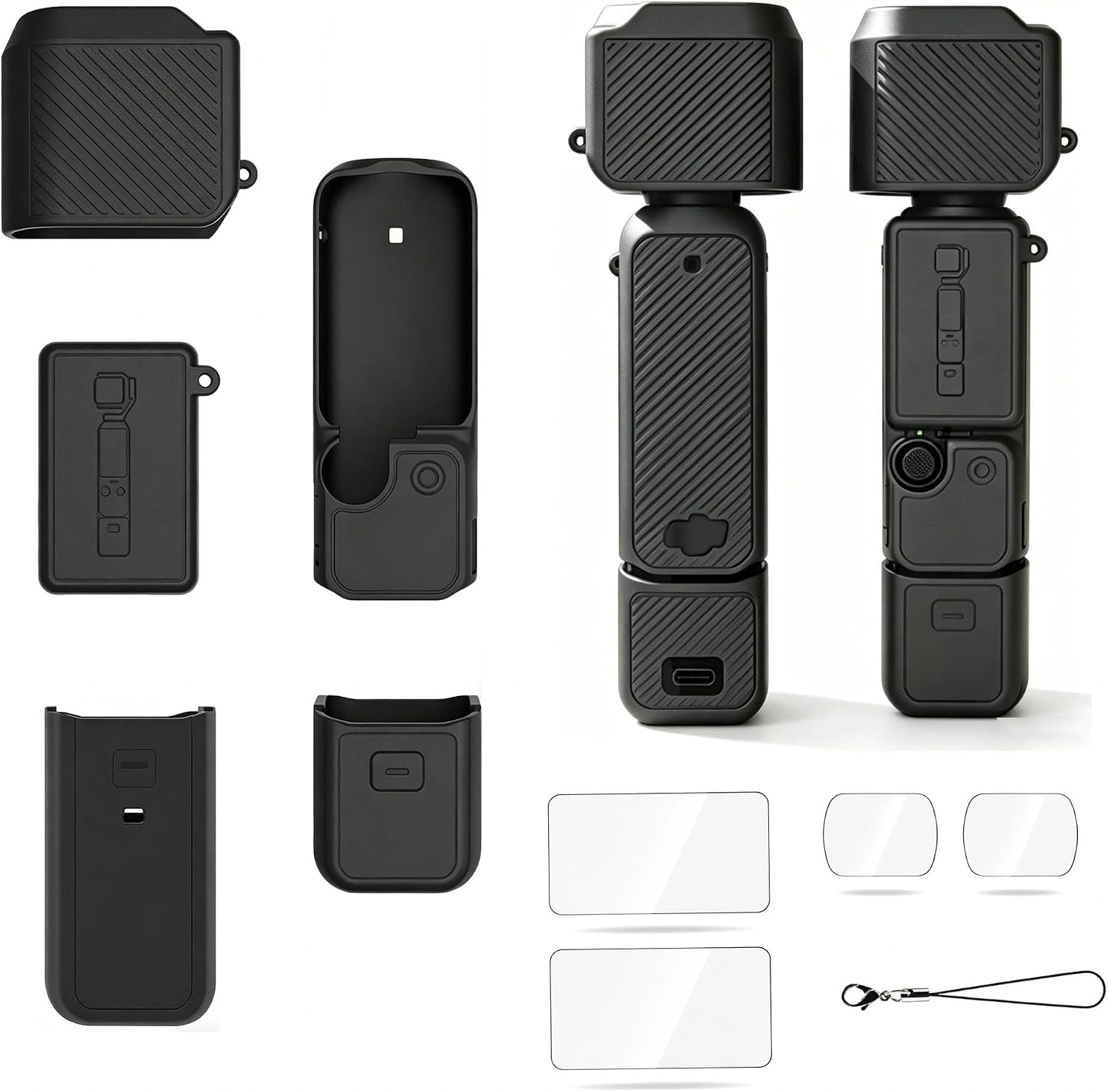 Silicone Protective Case for DJI Osmo Pocket 4 Creator Combo-Black