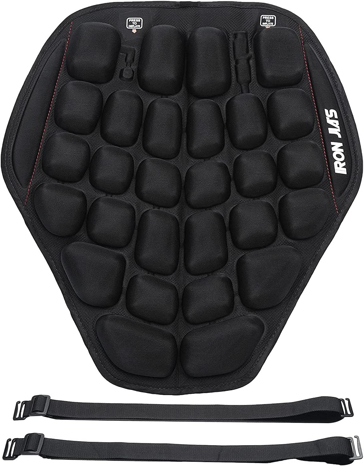 Grapelet Motorcycle Seat Cushion Pressure Relief Hand Press Inflatable Motorcycle Air Seat Pad Shock Absorption Butt Protective Comfortable for Long Rides