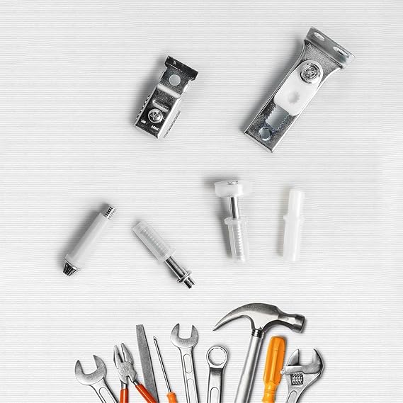 6 Pcs Bifold Door Hardware Repair Replacement Part,Sliding Wardrobe Door Kit,Brackets for Accordion Barn Folding Doors(Silver)