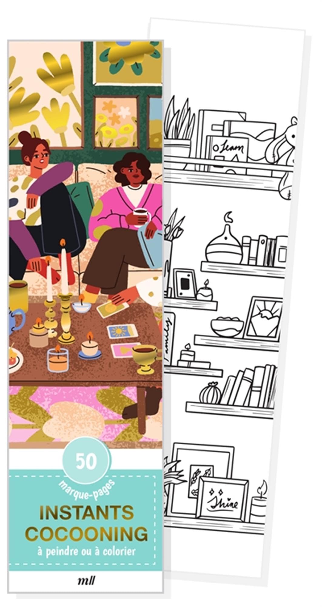 Marque-pages - Instant cocooning: 50 marque-pages à peindre ou à colorier