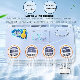 100W RV Rooftop Air Conditioner, 12V/24V DC, 32 Aluminum Tubes, Cooling Power 1.2T, Universal for Air Conditioning Modification