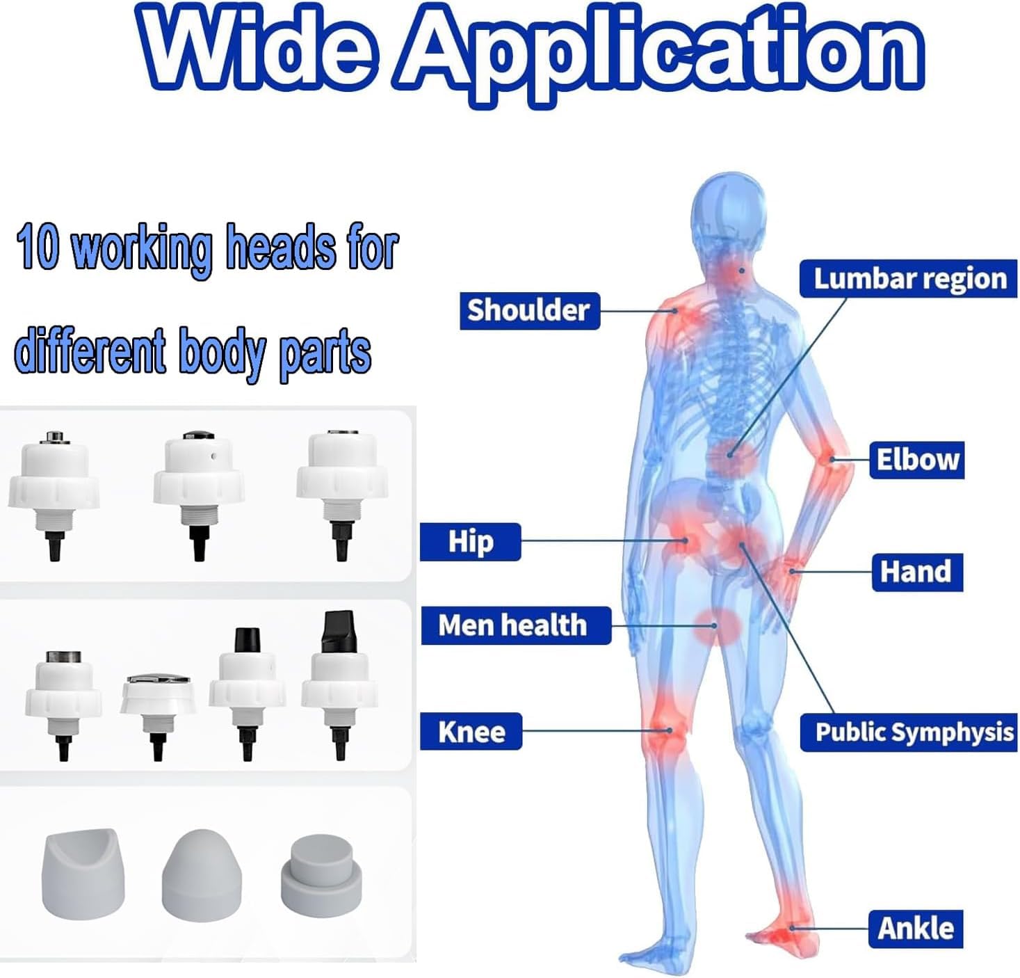 Dispositivo per Terapia A Onde Durto, Apparecchio Professionale per Terapia A Onde Durto, Massaggiatore Elettromagnetico A Onde Durto Eswt, per Il Sollievo dal Dolore, Il Miglioramento del