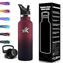 Mulbijeo Borraccia Termica 750 ML, Senza BPA, Bottiglia Termica, Sottovuoto a Doppia Parete, Borracce Termiche, 18, 8 Acciaio Inox, Borraccia con Cannuccia, Termos per Palestra, Sport, Bici