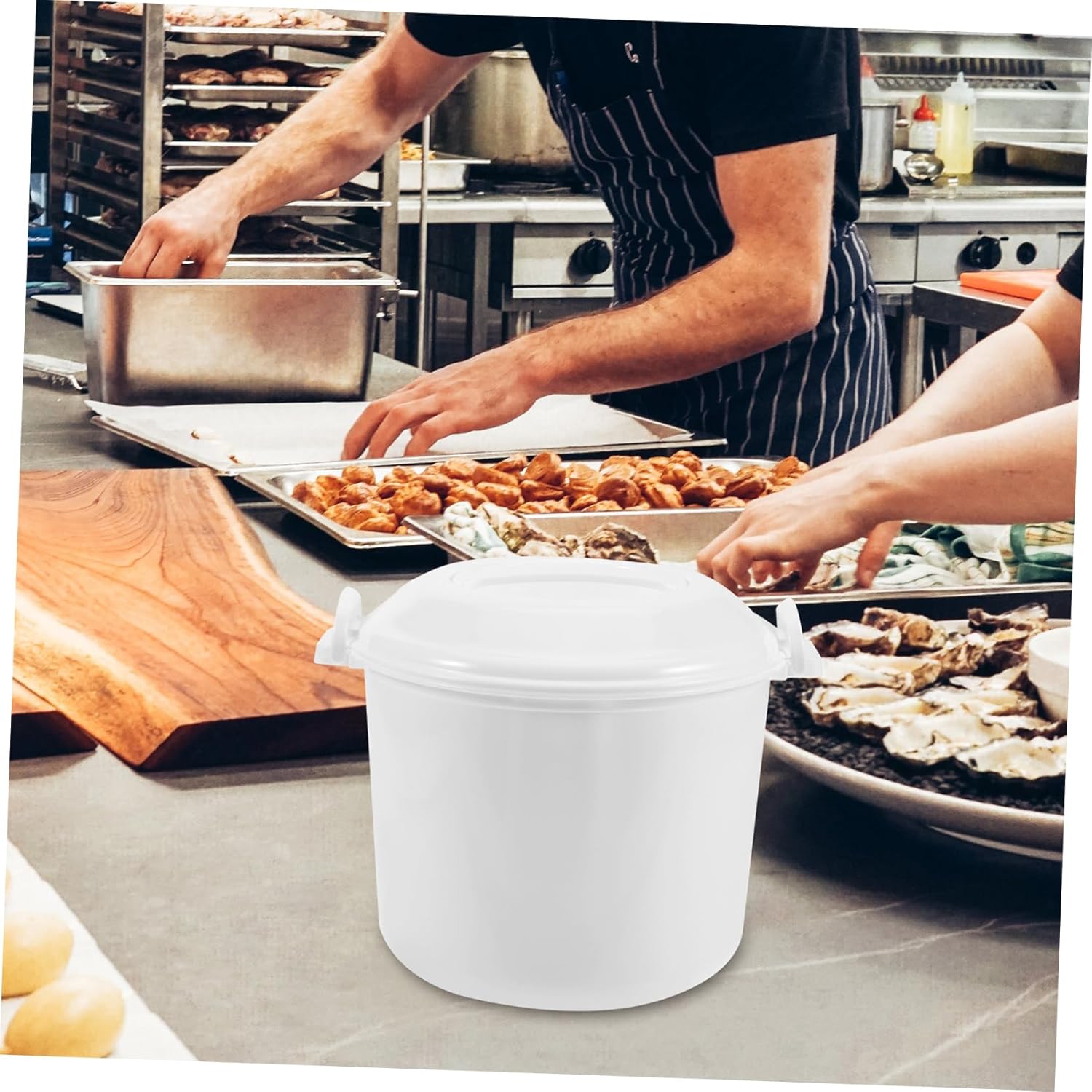 VOSAREA 1Set Microwave Rice Cooker Reusable Rice with Lid Versatile Microwave Cookware for Steaming and Meal Prep Lightweight and Food Box