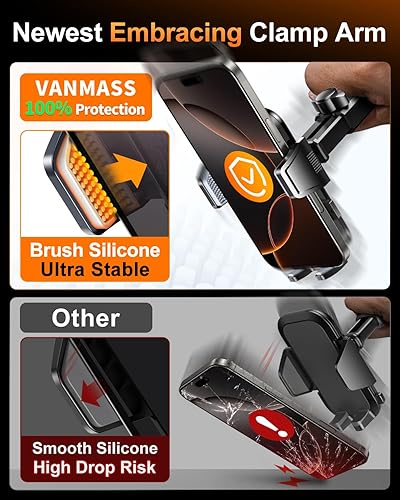 Miniatura 33 de VANMASS Soporte universal para teléfono de automóvil, patente y certés de seguridad: soporte mejorado para tablero de manos libres, soporte
