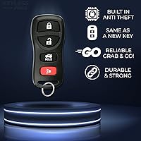 Vista 6 de Llavero remoto de entrada sin llave de repuesto de 4 botones, compatible con Nissan Murano Maxima Armada Altima 350Z Sentra Quest, Infiniti EX35