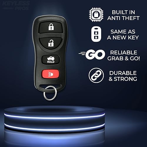 Miniatura 6 de Llavero remoto de entrada sin llave de repuesto de 4 botones, compatible con Nissan Murano Maxima Armada Altima 350Z Sentra Quest, Infiniti EX35
