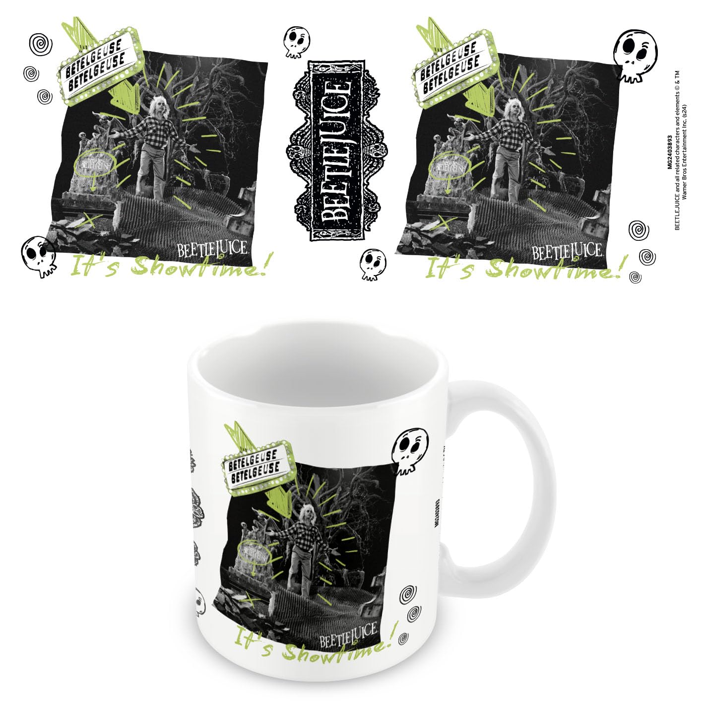 Pyramid International Beetlejuice (It's Showtime) White Pod Mug, 11oz/325ML - Image 3