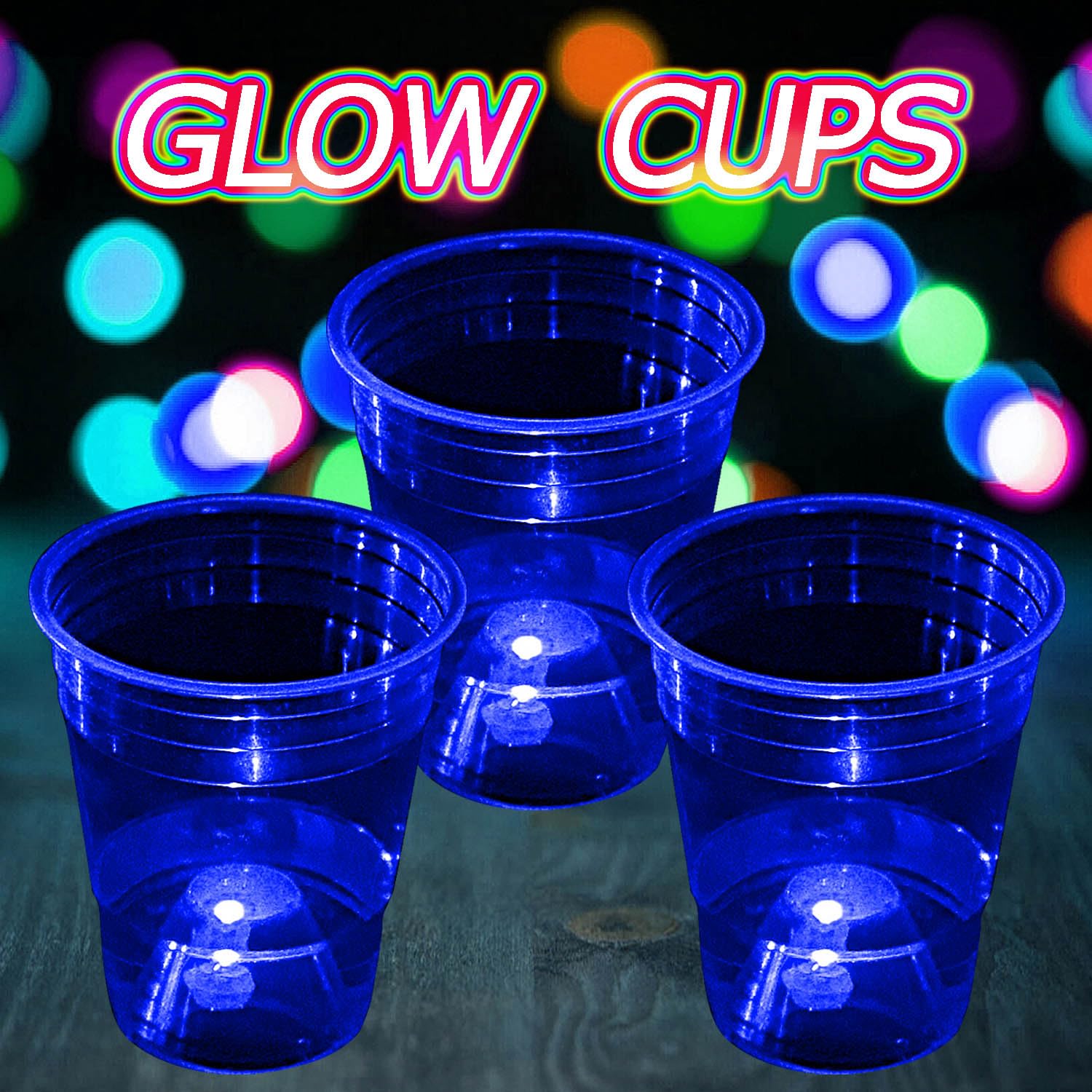 Lot De 24 Gobelets Phosphorescents LED - Parfait Pour Fêtes, Anniversaires Et Soirées