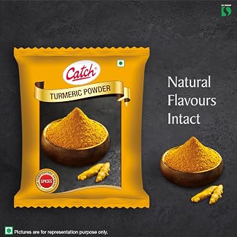 Catch Turmeric Powder 200g (7.05 oz) | Pure Ground Haldi with High Curcumin | Authentic Indian Spice for Cooking & Golden Milk | Natural & Non-GMO