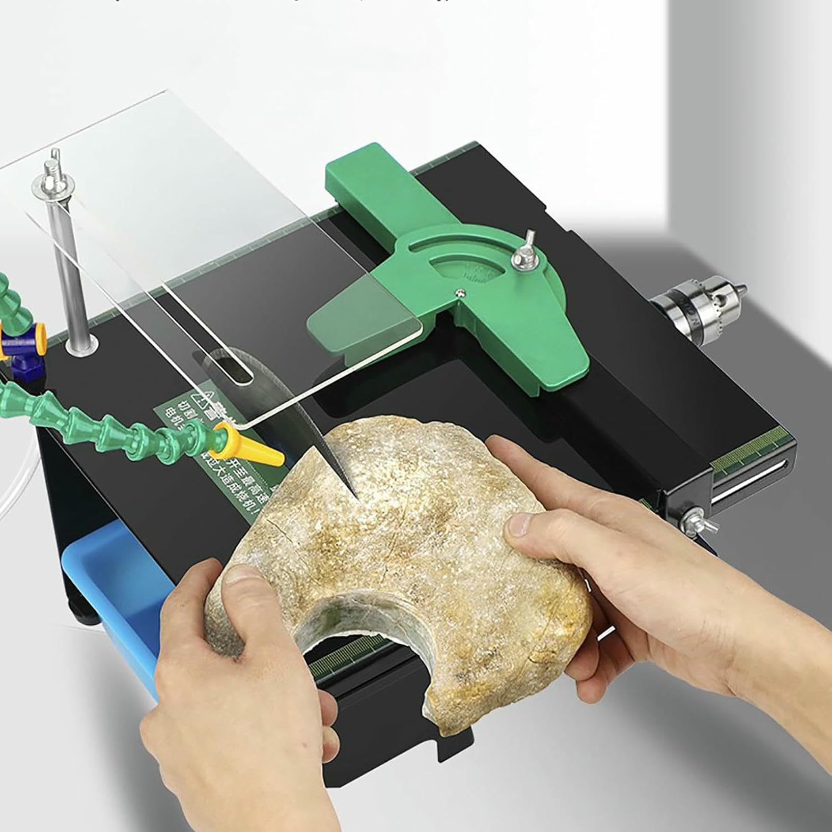 Machine À Polir Les Pierres Précieuses – Tampon De Roche Et Scie Lapidaire pour Couper Et Polir Les Pierres, Kit D'outils De Meulage Professionnel pour L'artisanat des Pierres Précieuses