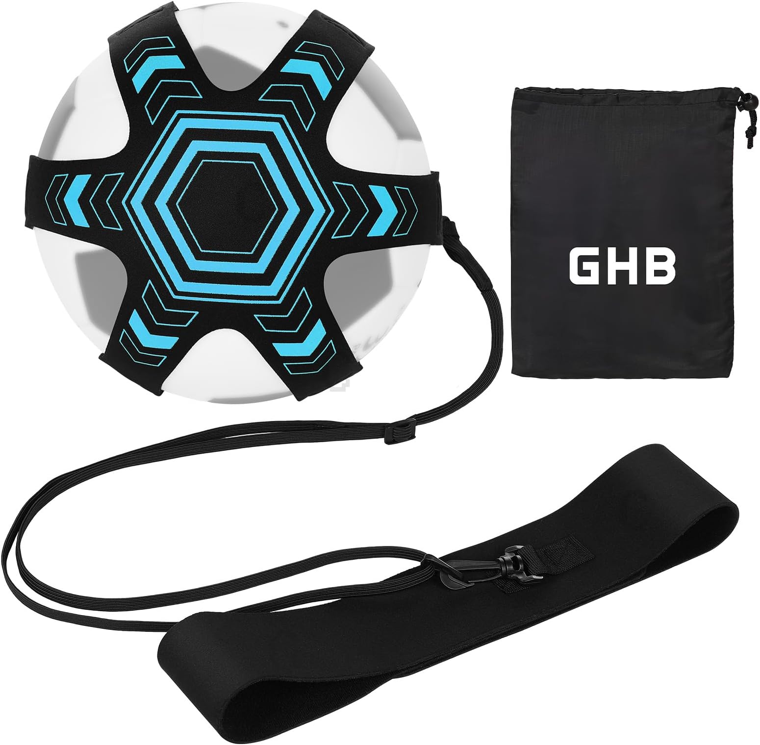 GHB Football Kick Trainer Solo Practice Training Aids with Adjustable Waist Belt, Football Control Skills Trainer Equipment Gifts for Boys Kids
