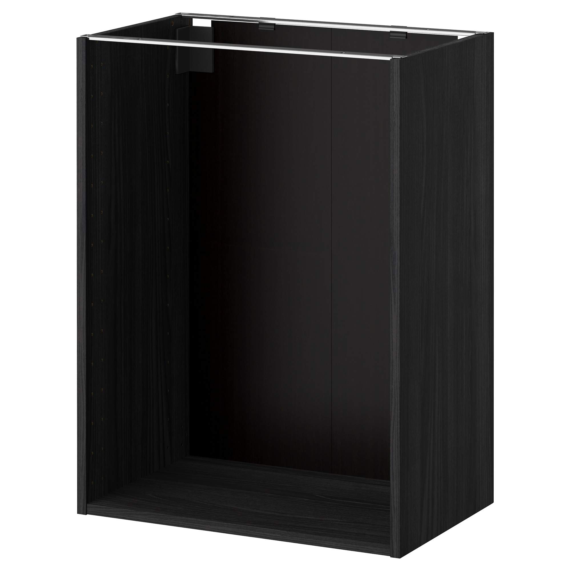 Cadre d'armoire METOD 60x37x80 cm effet bois noir pour cuisine