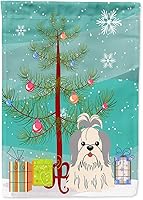 Vista 872 de Caroline's Treasures BB4243GF Bandera de jardín con texto en inglés «Merry Christmas» con texto en inglés «Merry Christmas», bandera decorativa