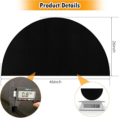 Miniatura 17 de Tapetes ignífugos de 32 x 60 pulgadas para chimeneas rectangulares resistentes al fuego, almohadillas de parrilla ignífugas, tapete para debajo