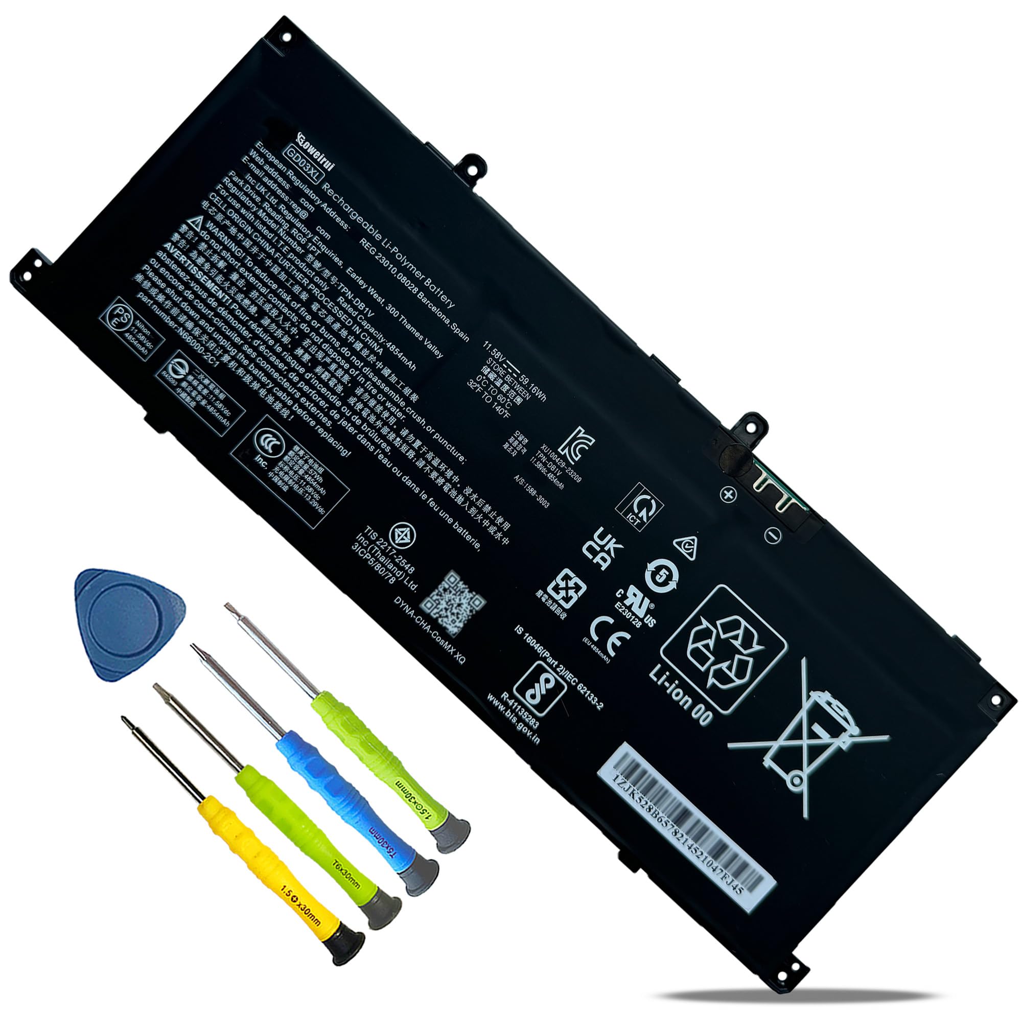 Amazon.com: BOWEIRUI GD03XL N66215-005 Laptop Battery for HP Envy