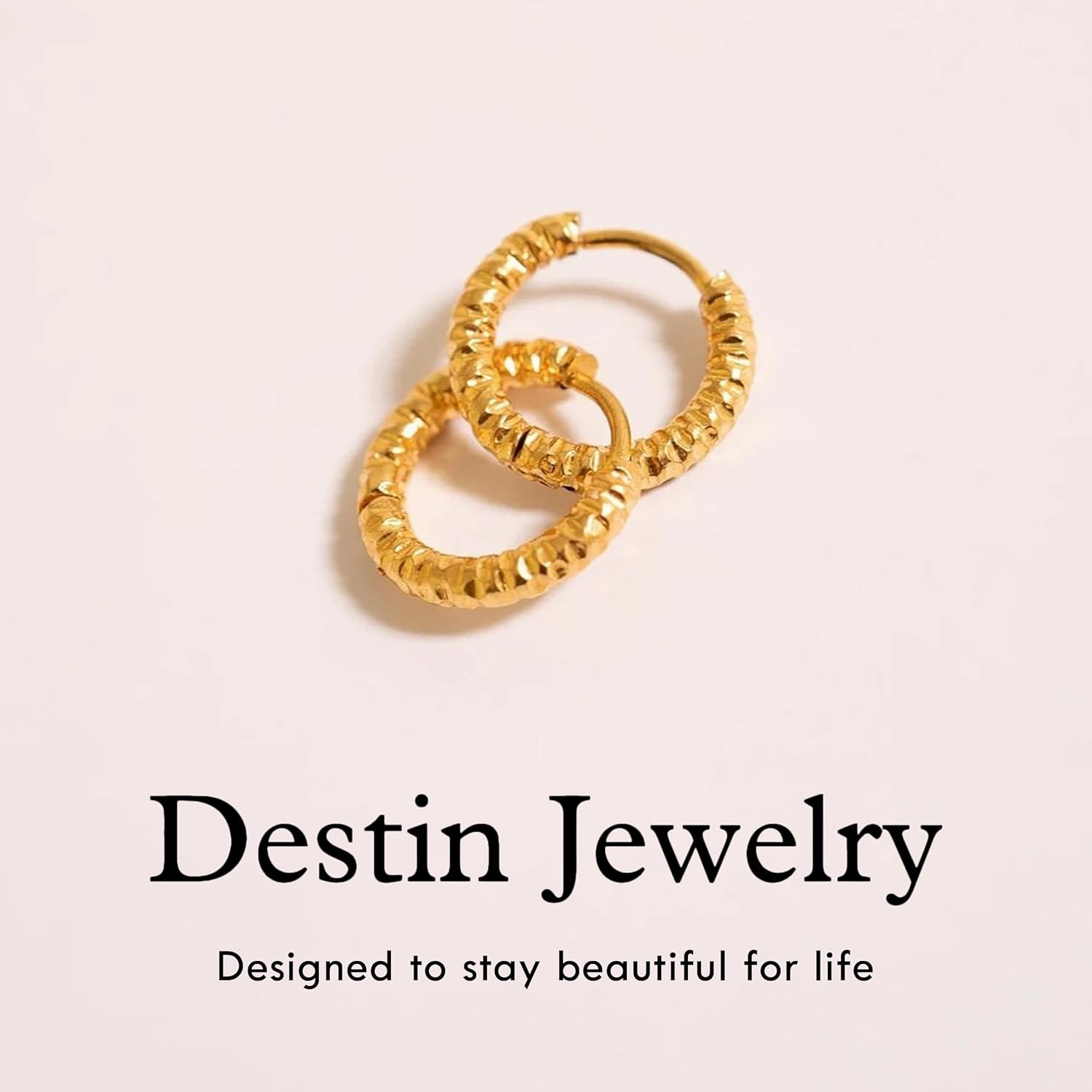 18K Gold Plated Huggie Hoop Earrings, Classic Round Waterproof Hoops, Hypoallergenic Stainless Steel, Lightweight Stackable Earrings for Women, Multiple Sizes - Image 7