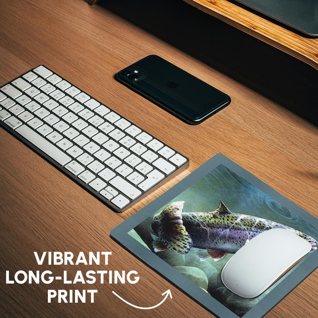 3dRose LLC 8 x 8 x 0.25 Inches Mouse Pad, Rainbow Trout (mp_3462_1)