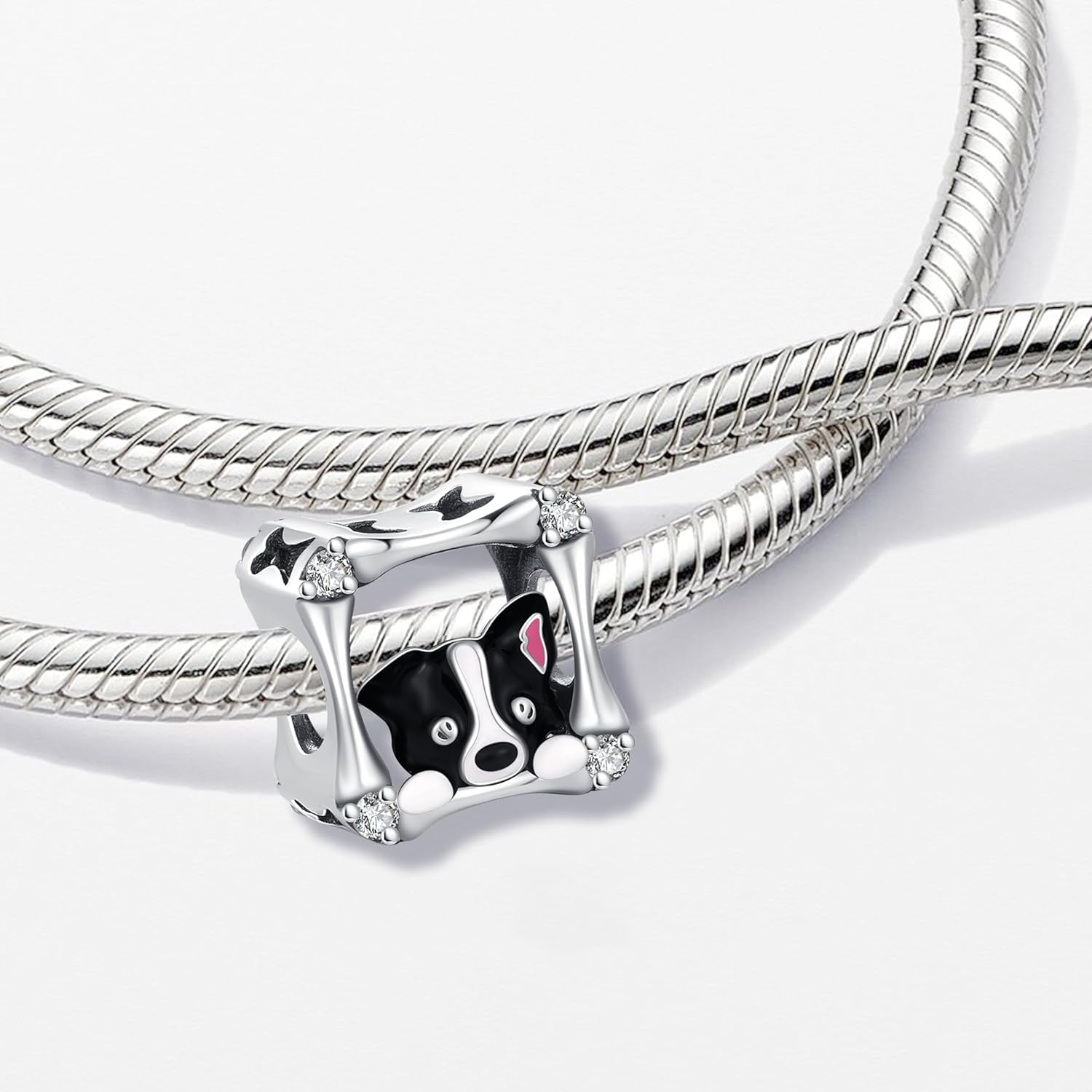 KEQ 925 Sterling Silver Charms for Bracelets and Necklace Travel Compass Bead london British Guards Dangle Pendants Round Paris Eiffel Tower 5A CZ Beads Christmas Graduation Gift for Daughter granddaughter Women - Image 6