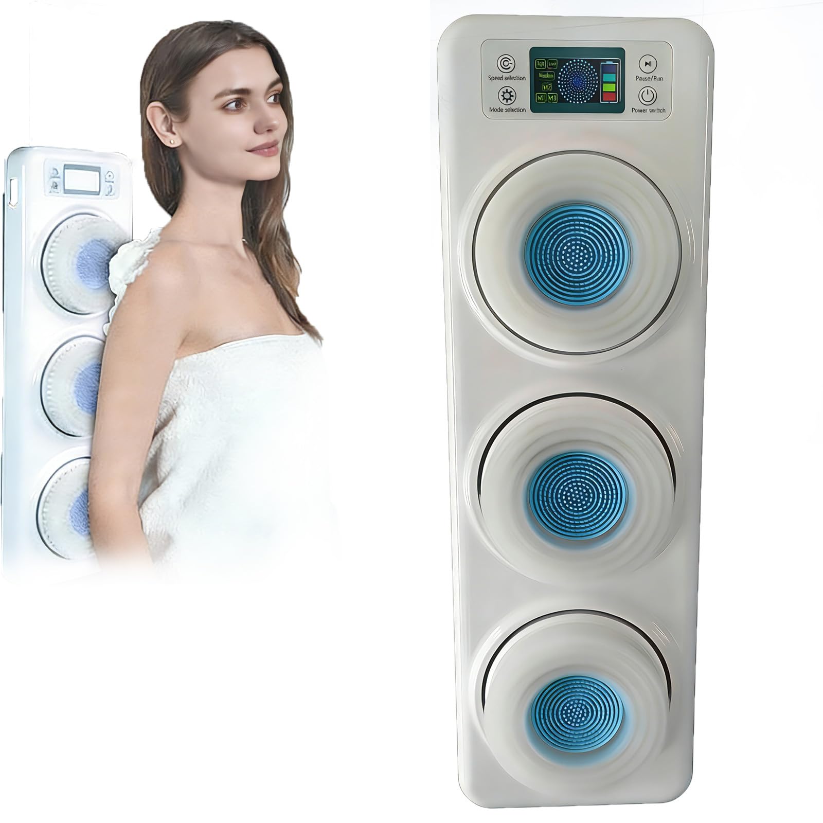 Épurateur de dos pour douche rotatif 360 brosse exfoliante dos étanche IPX5