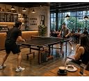 GYMNCO BoosterTable Tennis Table with Levellers Top 19 mm (E-1 Grade TT Table with 2 TT Racket, Cover & Balls)(19 MM New Booster) (Black) gallery image