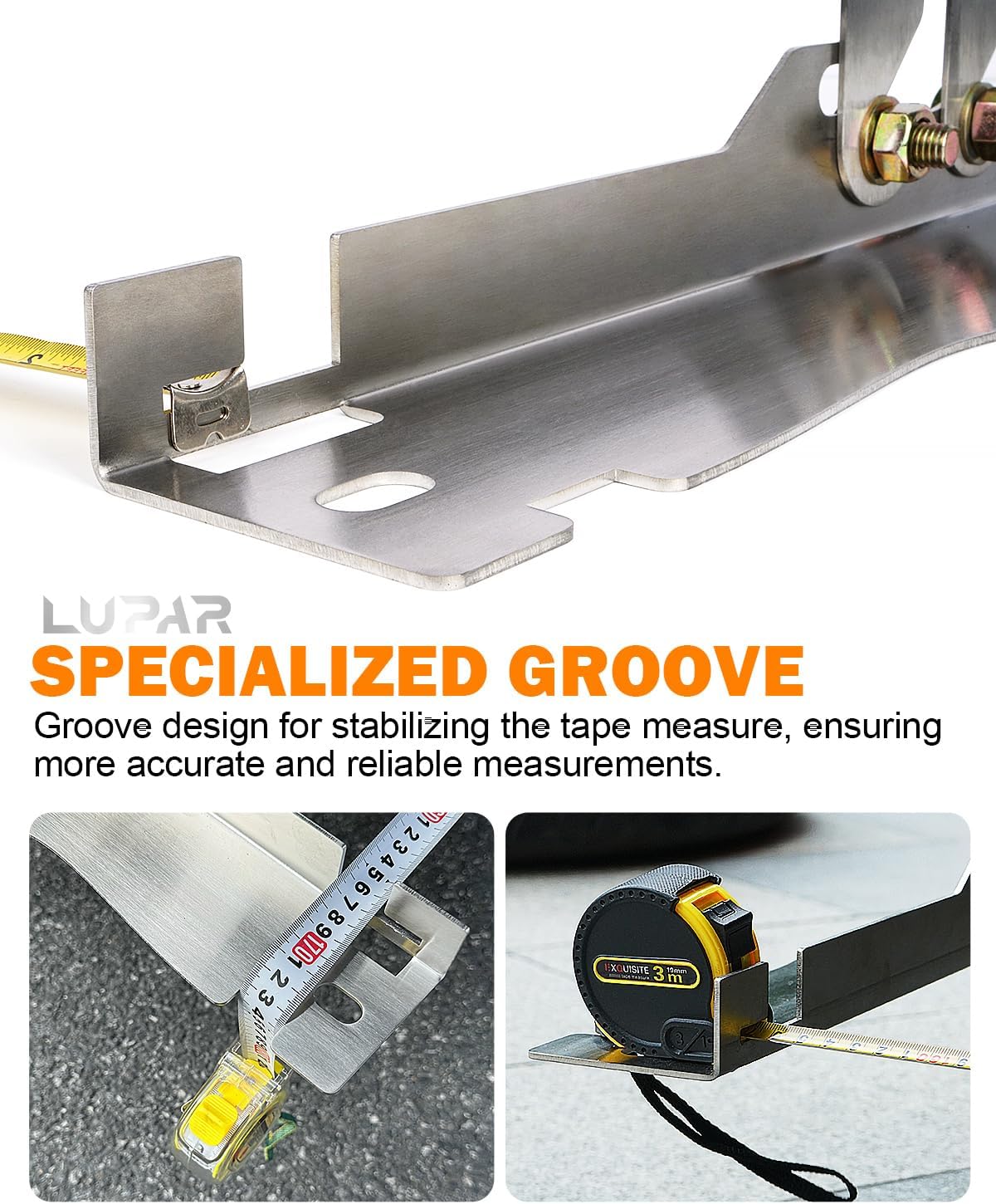 Upgraded Wheel Alignment Tool with Connection Sheet, Heavy Duty Stainless Steel Toe Alignment Tool Plates with Tape Measures for Car, Truck, SUV