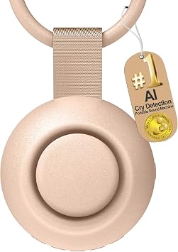 CHICWAY Portable Sound Machine with AI Cry Detection White Noise Machine
