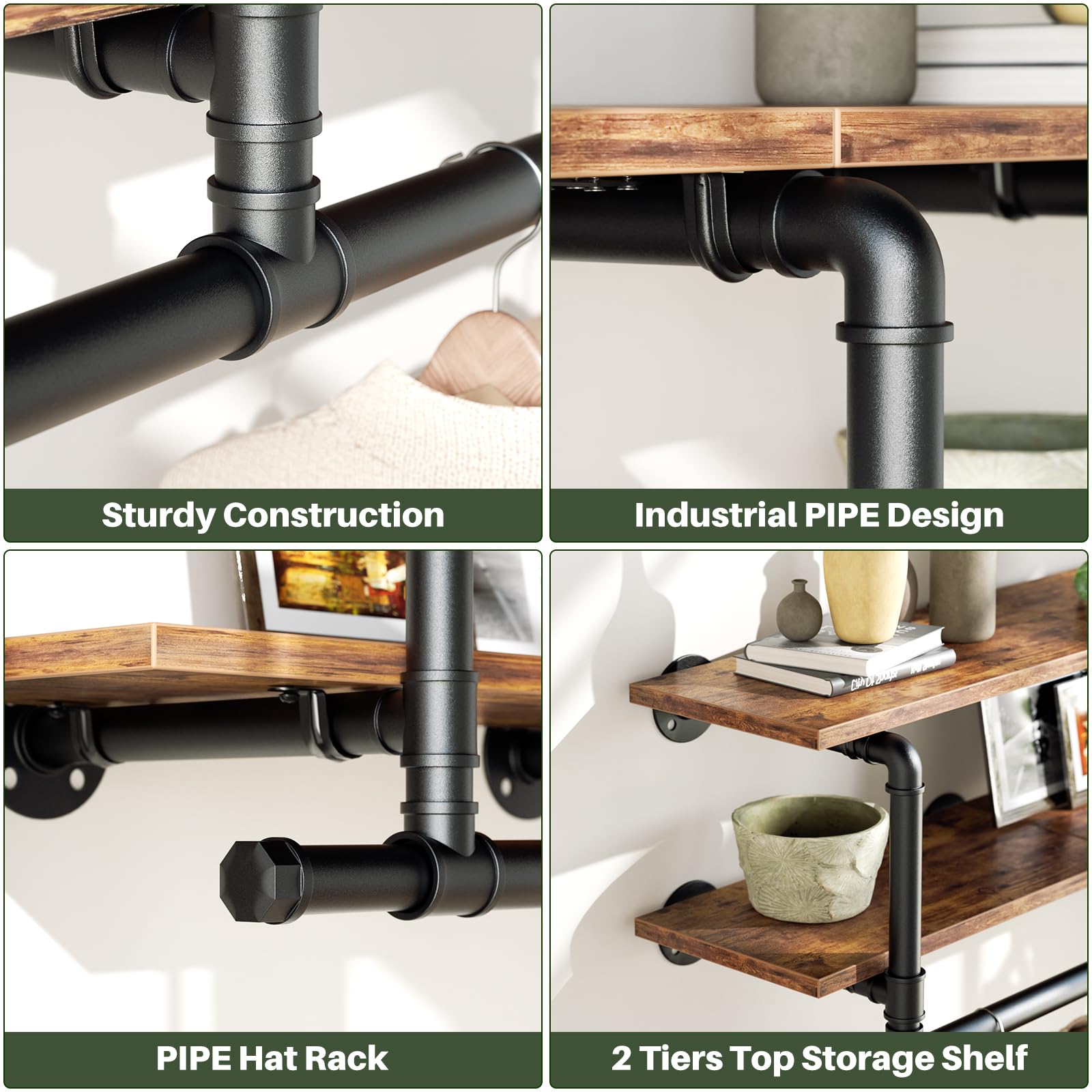 Snapklik.com : Aheaplus Industrial Pipe Clothing Rack