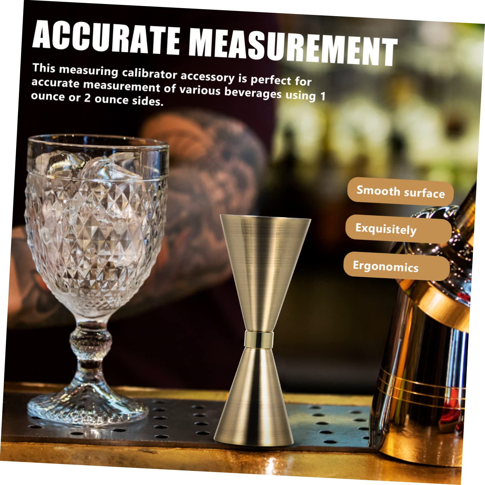 MAGICLULU 3pièces Jigger à Cocktail Acier Inoxydable Doseur De Outil De Mesure Élégant pour Bar Et Maison Pratique Et Décoratif