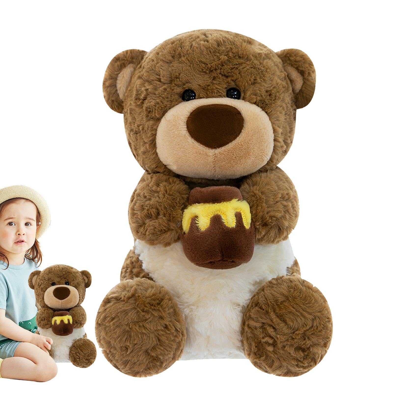 Orso di Peluche Bambola Animale Da Cartone Animato Che Tiene Una Pentola