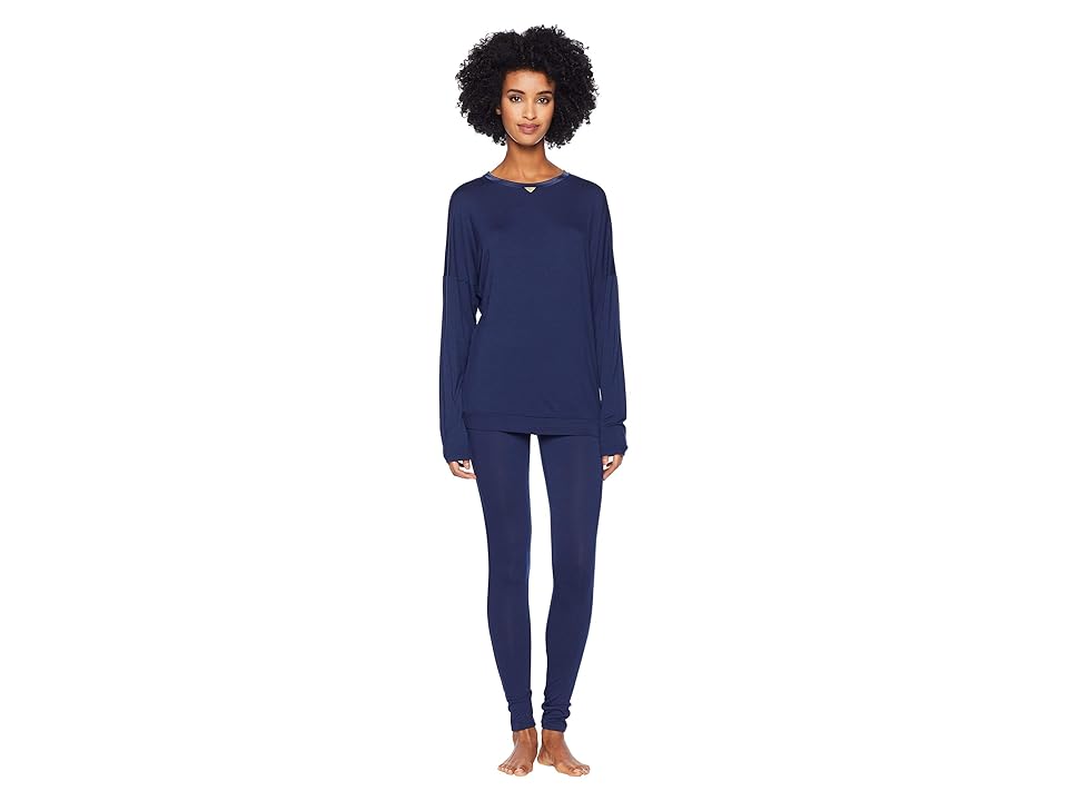 

Emporio Armani Viscose Dreaming Pajamas (Deep Blue) Women's Pajama Sets
