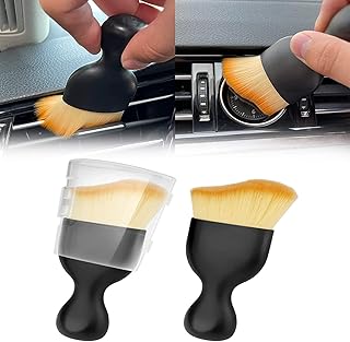 VELEGO 2 pack Car Detailing Brushes, Soft Bristle Cleaning Brush Car Interior Cleaning Brush Dusting Brush for Auto Home Office Detailing Clean, Scratch Free Car Windshield Cleaning Tool Car Interior