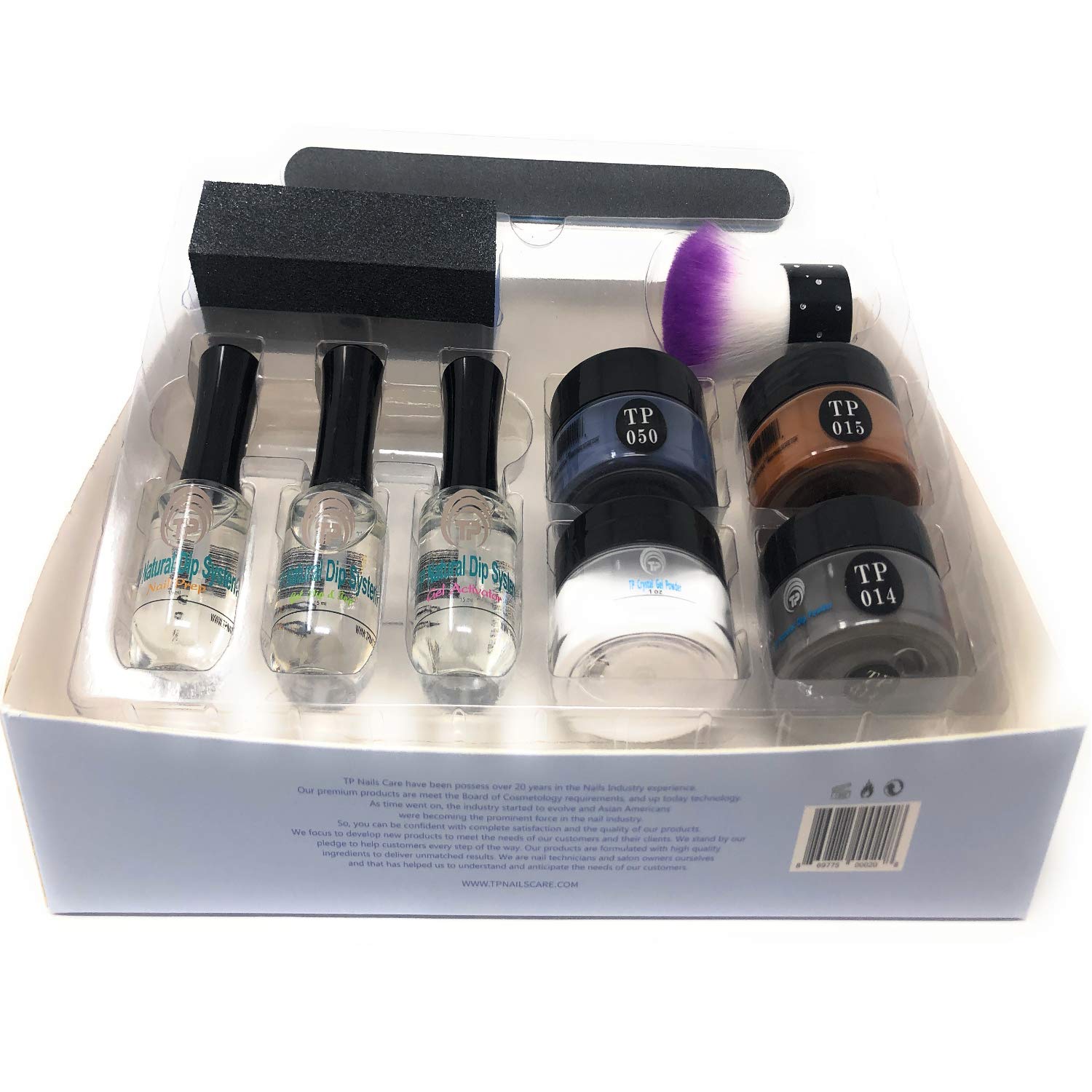 TP Nail Dipping Powder Kit #23. Complete system with 4 dip powder colors 1 oz. per jar plus TP gel dip liquids.