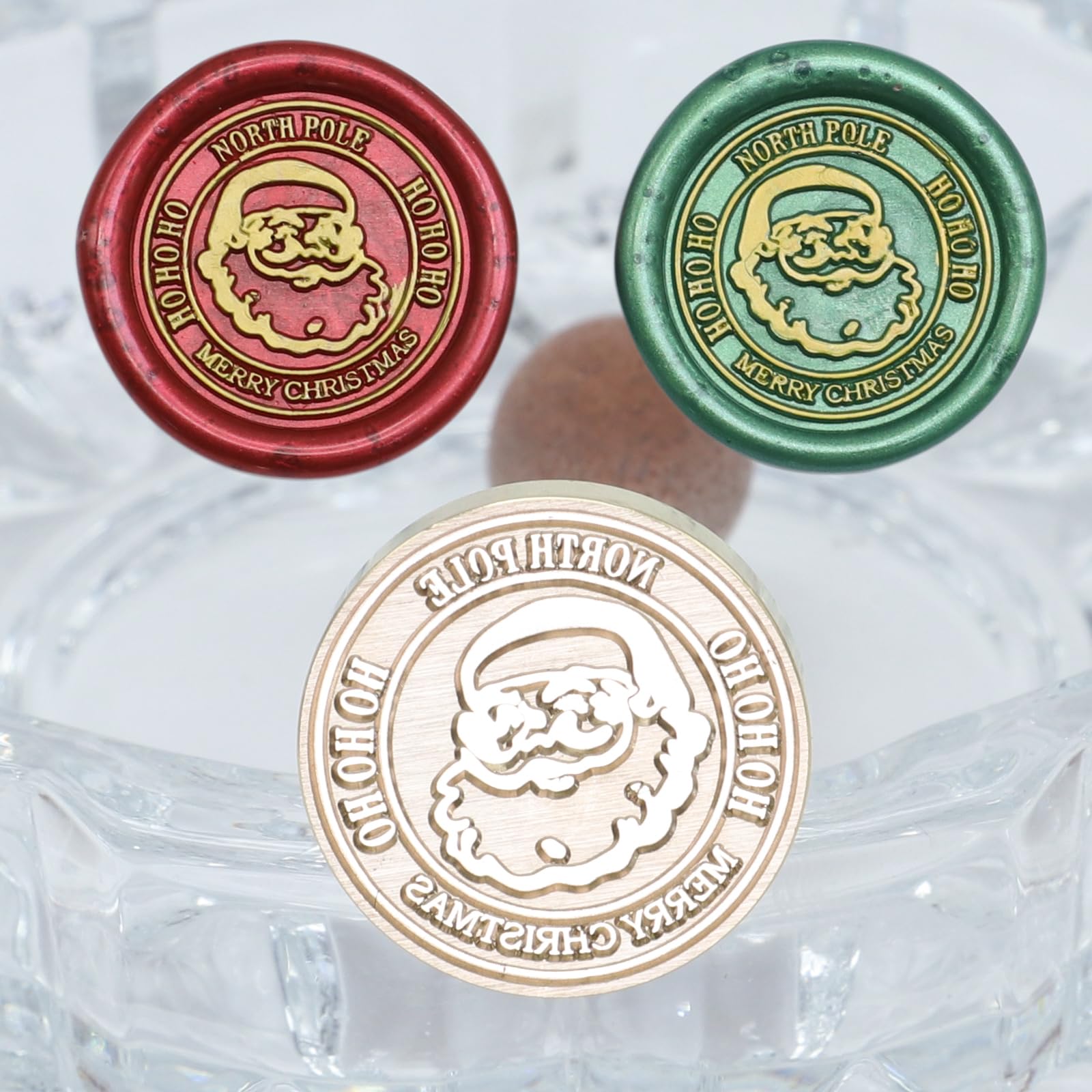 Weihnachtswachssiegel-Set, Weihnachtsmann und Sternstempel mit Perlen in 24 Farben, 600 Stück, elektrischer Wärmer, Löffel, Metallstifte, Karte und Umschlag zum Versiegeln von Briefen