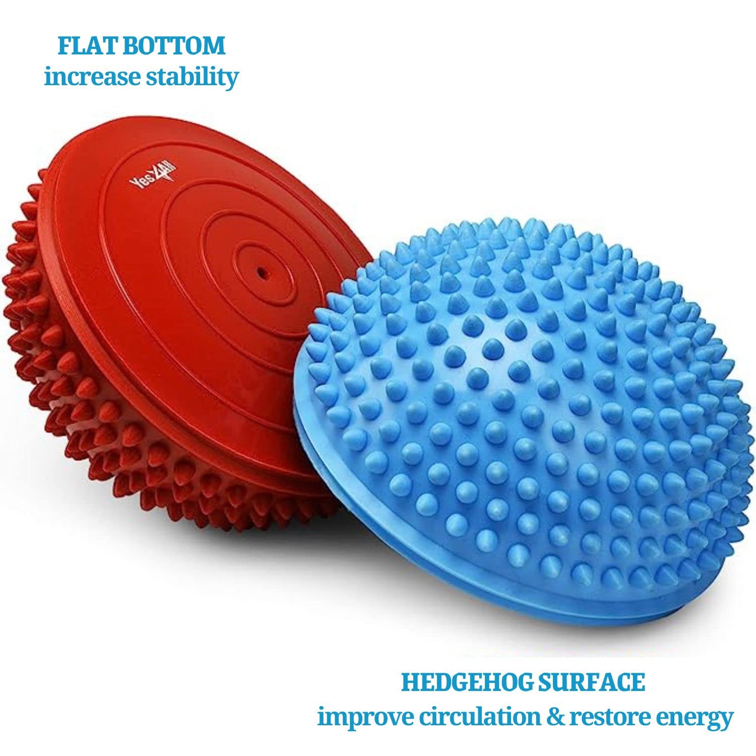 Navaris 2X Hedgehog Balance Pods Set Of Spiky Fitness Domes For Sports
