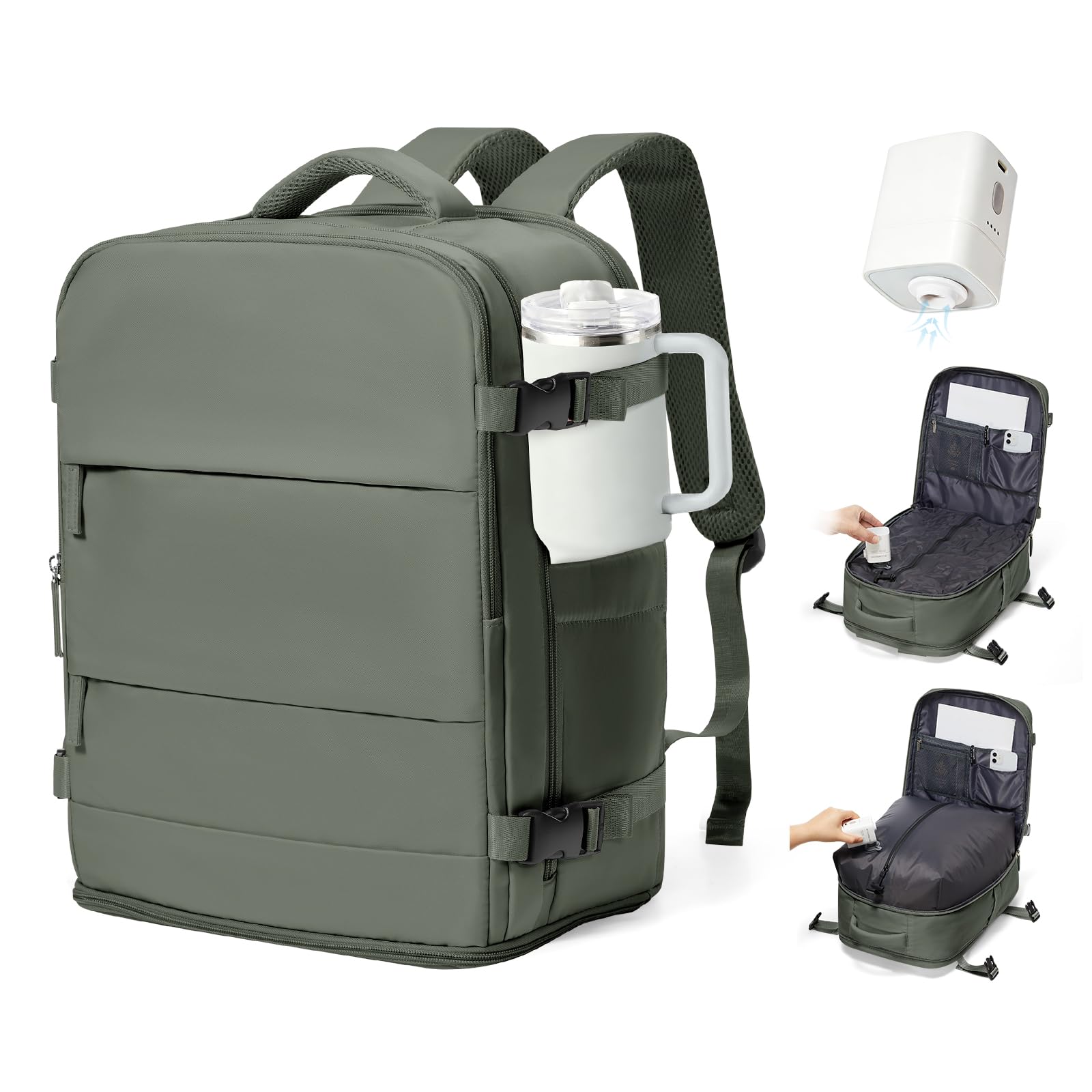 SZSYCN Mochila Viaje Cabina Avion 40x30x20 Ryanair Wizzair Mochila de Compresión al Vacío Mochilas Viaje 40×20×25 Ryanair para Mujer Equipaje de Mano 45x36x20 Easyjet Maletas para Portatil Hombre