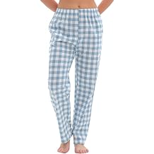 SAMGU Womens Cotton Sleep Pants, Elastic Waist Comfy Casual Lounge Pants with Pockets