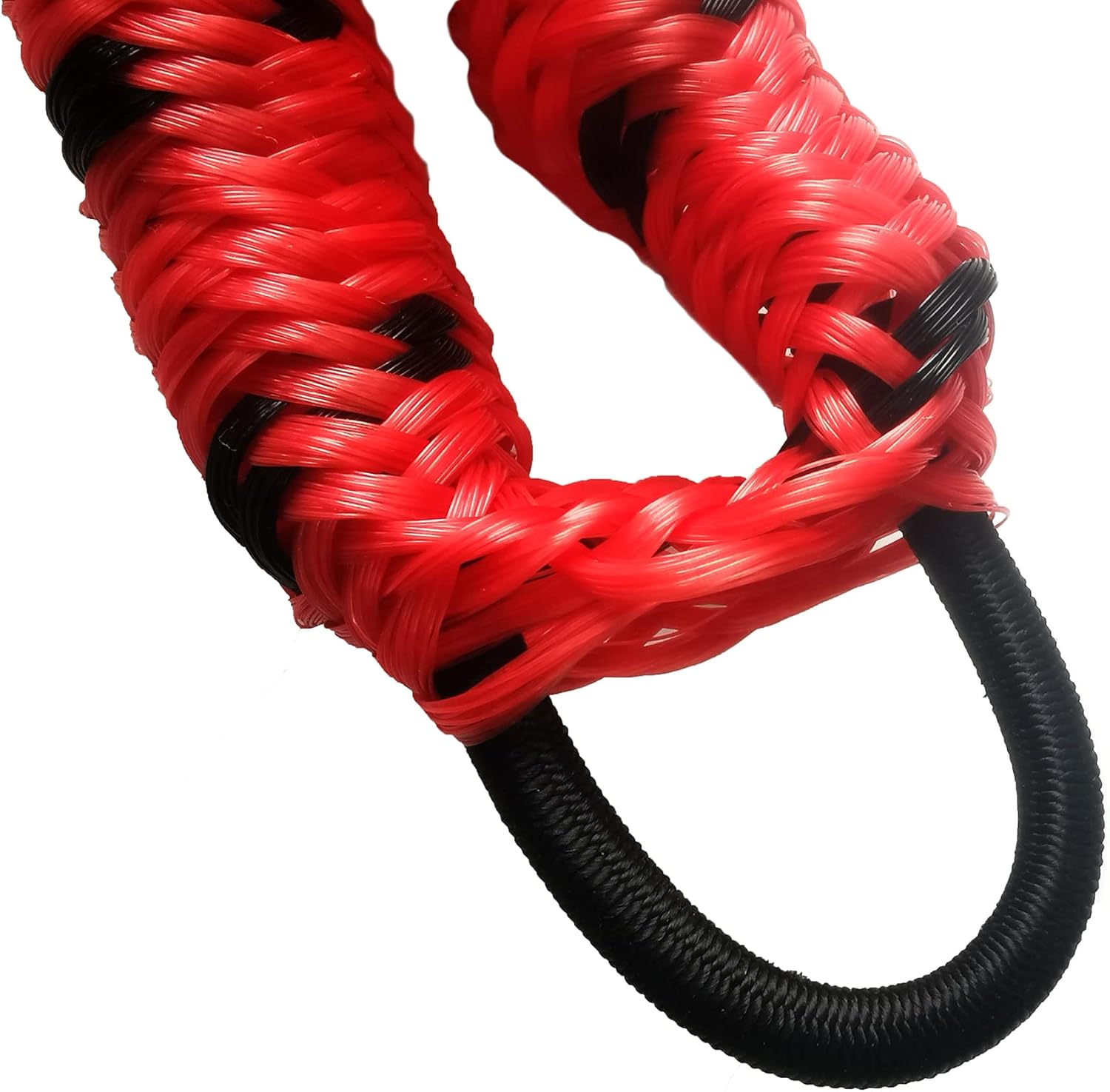 2 Pack Yellow and Black Dock Line with Bungee Cords and 2 Pack Red and Black Dock Line with Bungee Cords Bundle,Boating Accessories,Marine Rope for Docking,Jet Ski,Jon Boat