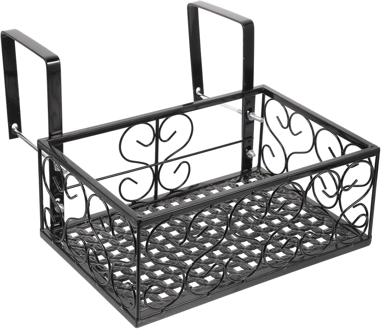 Balcony Hanging Flower Pot Stand Rack Sturdy Railing Shelf for Outdoor Plants Versatile Wall Hanger for Window and Fence Use Random Style