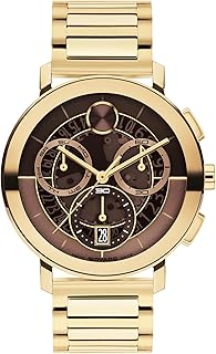 Movado Bold Evolution 2.0 Men’s Quartz Watch – 42 mm Case, Stainless Steel Bracelet, Stylish Everyday Watch, Gift for Him