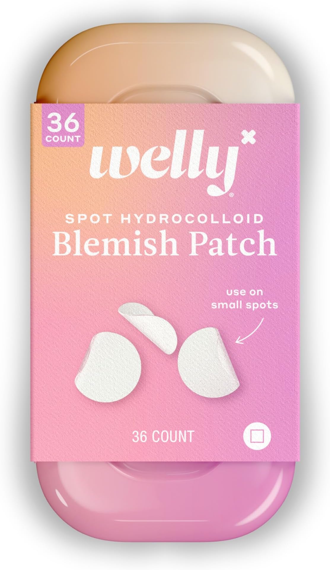 Welly Bandages - Face Savers, Hydrocolloid Acne Blemish Patch, Adhesive, Small Spot Shape, Clear - 36 ct