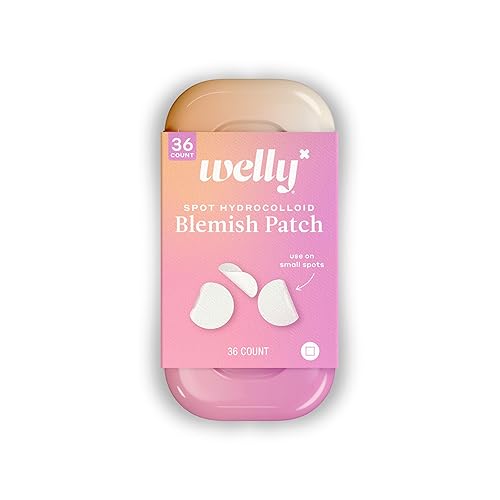 Welly Vendajes - Protectores faciales parche hidrocoloide para acné adhesivo forma de punto pequeño transparente 36 unidades