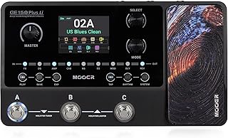 MOOER GE150 Plus Li Black Portable Guitar Multi Effects Pedal, 9-Hour Battery Life, Compact Amp Modeler & IR Loader, NAM & MNRS Support, Looper & Drum Machine, Direct OTG Recording