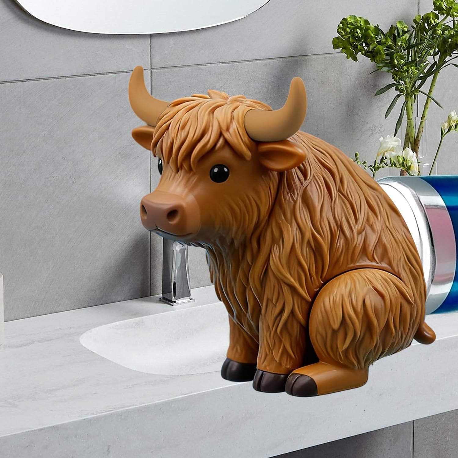 Toothpaste Cap Dispenser Animal Shape Easy Squeeze