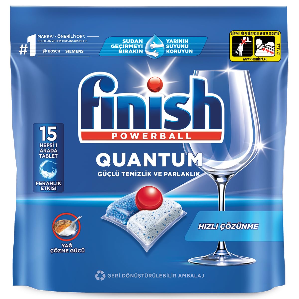 Finish Quantum 15 Tablet Bulaşık Makinesi Deterjanı